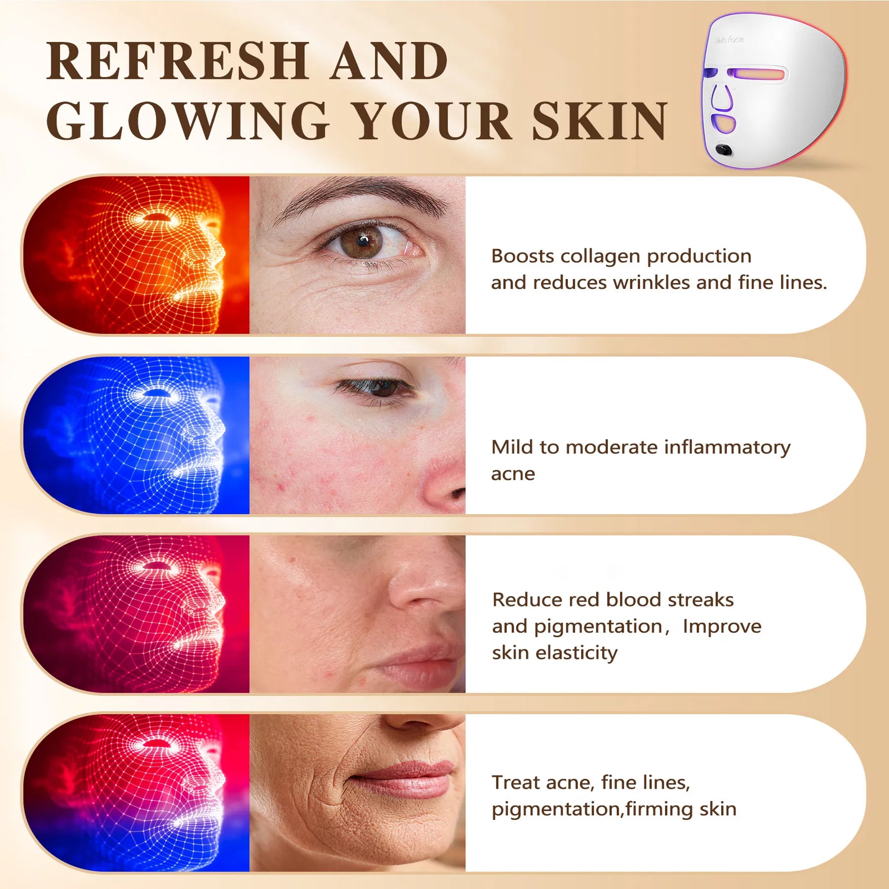 RedRestore LED Face Mask – photo 4